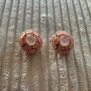 Vintage Pink Cluster Earrings